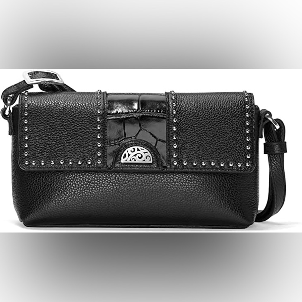 Brighton Pretty Tough Mini Flap Cross Body, black, like new